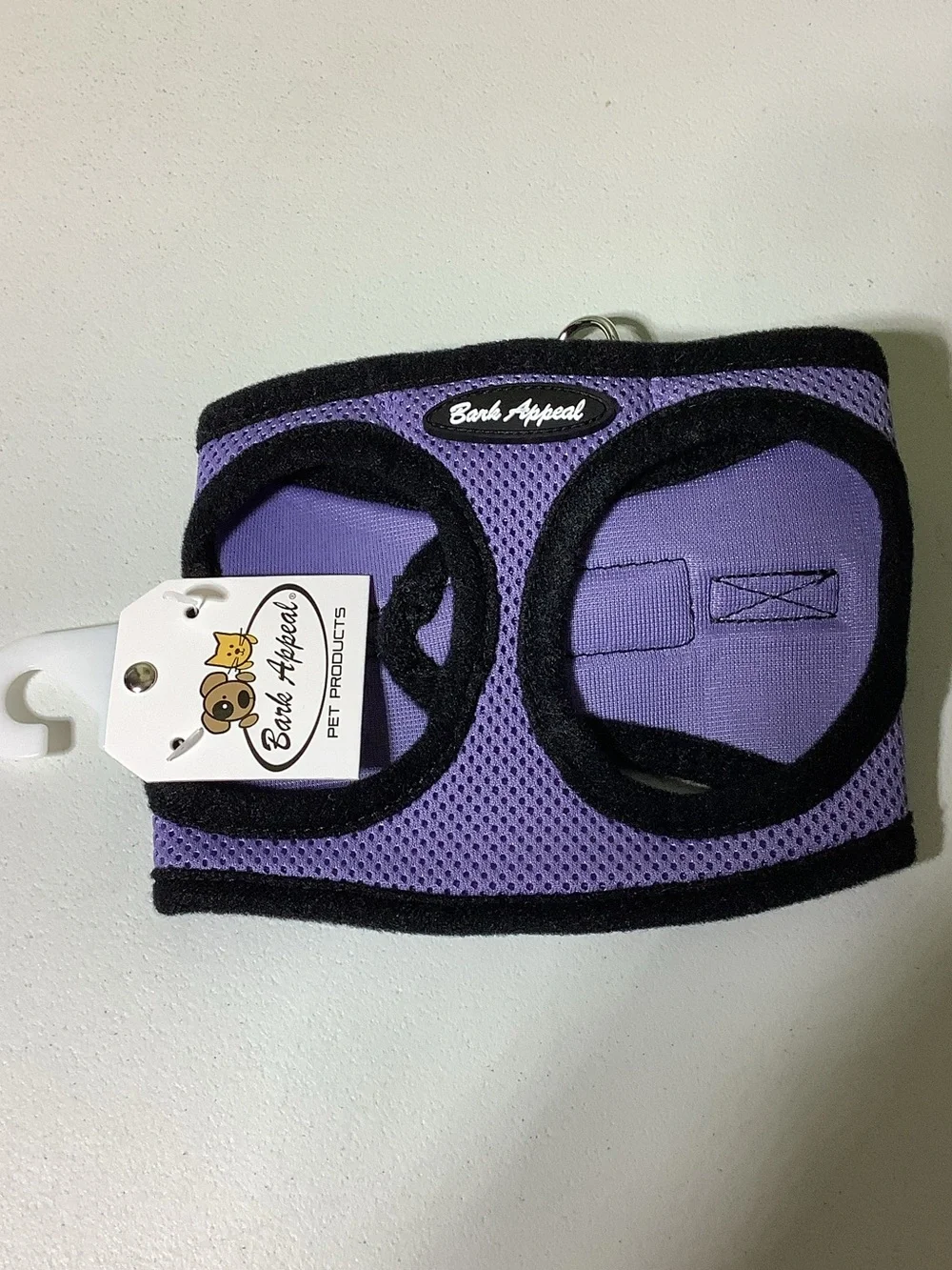 Bark Appeal Lavender Solid Mesh step in harness, size small